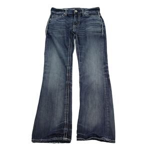 BKE Denim Pants Womens 25 Blue Bootcut Low Rise Dark Wash Denim Aiden Jeans